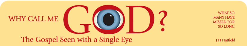 Why Call Me God - The Gospel Seen with a Single Eye - by J H Hatfield
